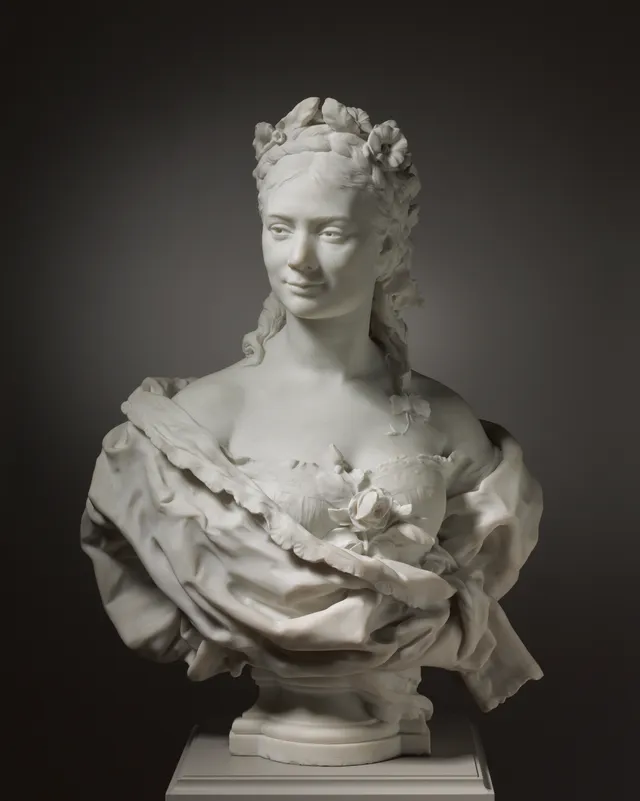 Jean-Baptiste Carpeaux, Buste de femme, marbre, 1872