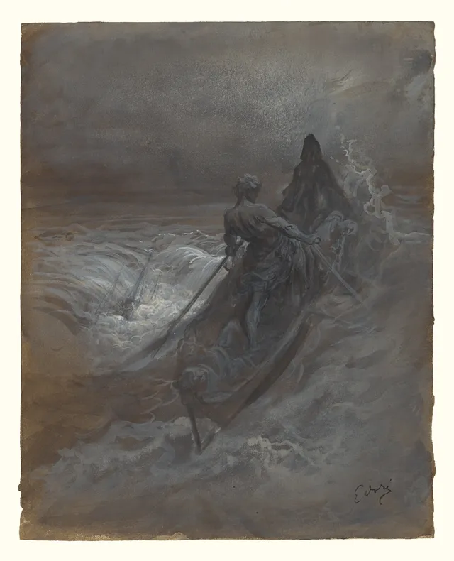 Gustave Doré, Après le naufrage, gouache, vers 1875